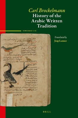 Book cover for History of the Arabic Written Tradition Supplement Volume 3 - ii