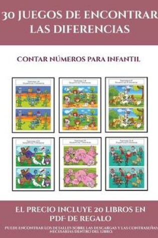 Cover of Contar números para infantil (30 juegos de encontrar las diferencias)