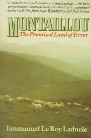 Cover of Montaillou, the Promised Land of Error