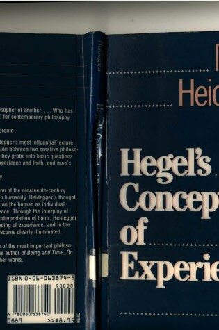 Cover of Hegel's Concept of Experience