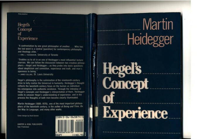 Cover of Hegel's Concept of Experience