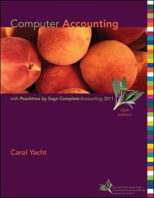 Book cover for Computer Accounting with Peachtree by Sage Complete Accounting 2011