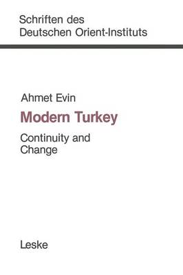 Cover of Modern Turkey: Continuity and Change