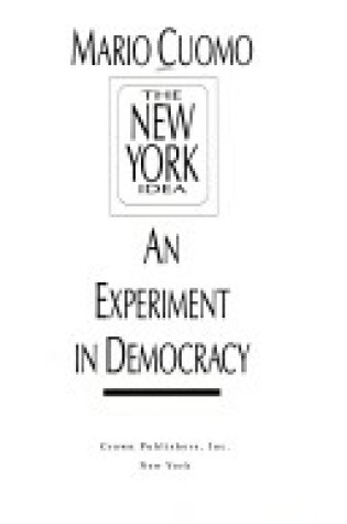 Cover of The New York Idea