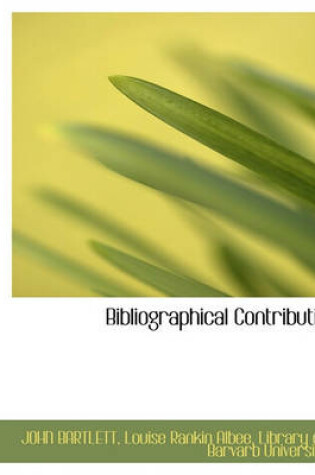 Cover of Bibliographical Contributio