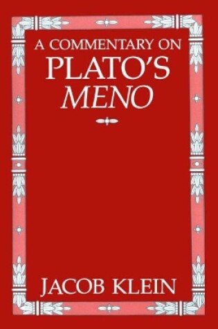 Cover of A Commentary on Plato's Meno