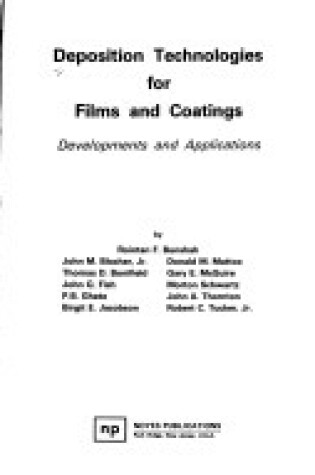 Cover of Deposition Technologies for Films and Coatings