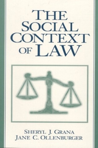 Cover of The Social Context of Law