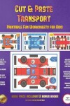 Book cover for Printable Fun Worksheets for Kids (Cut and Paste Transport)