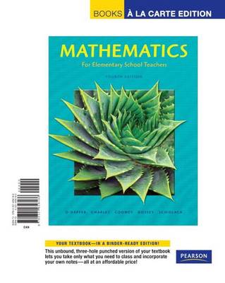 Book cover for Mathematics for Elementary School Teachers, Books a la Carte Edition