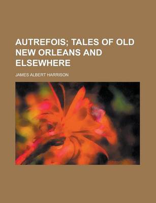 Book cover for Autrefois