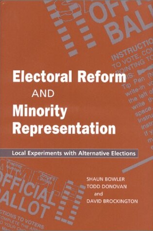 Cover of Electoral Reform Minority Representati