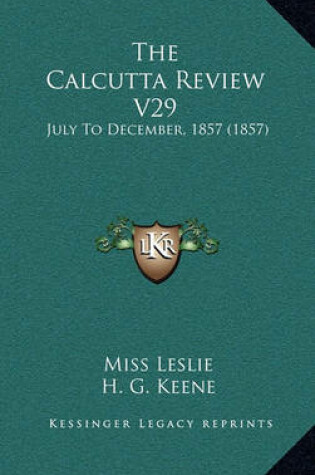 Cover of The Calcutta Review V29