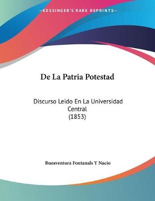 Cover of De La Patria Potestad