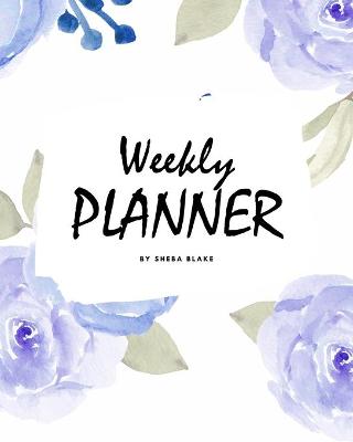 Book cover for Weekly Planner - Blue Interior (8x10 Softcover Log Book / Tracker / Planner)