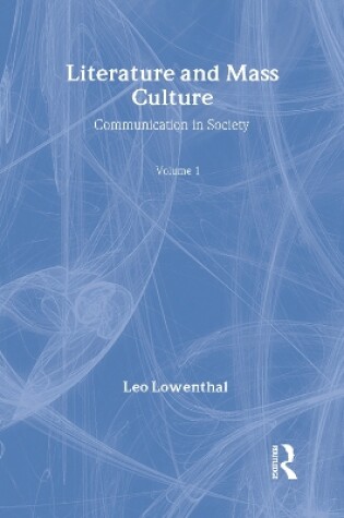 Cover of Literature and Mass Culture