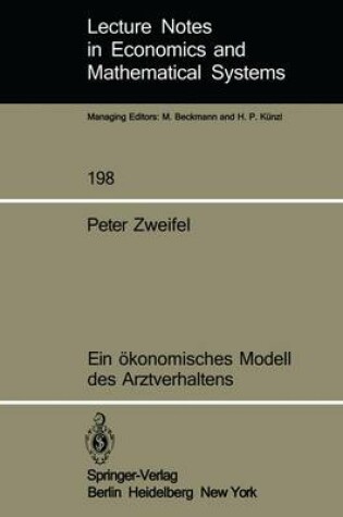 Cover of Ein ökonomisches Modell des Arztverhaltens