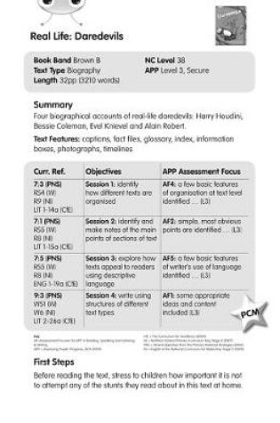 Cover of BC NF Brown B/3B Real Life: Daredevils Guided Reading Card