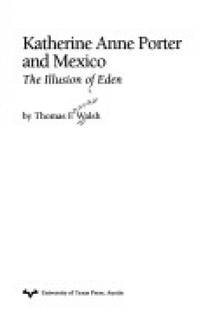 Cover of Katherine Anne Porter and Mexico