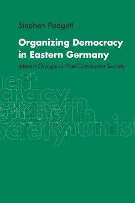 Book cover for Organizing Democracy in Eastern Germany