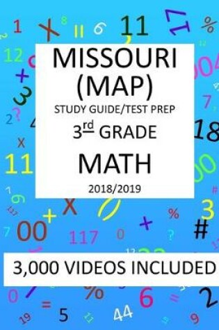 Cover of 3th Grade MISSOURI MAP, 2019 MATH, Test Prep