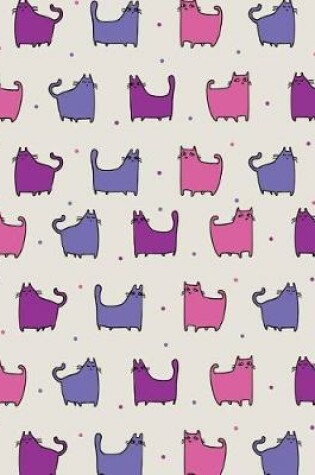 Cover of My Big Fat Bullet Journal For Cat Lovers Funny Cat Pattern Purple Rain