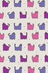 Book cover for My Big Fat Bullet Journal For Cat Lovers Funny Cat Pattern Purple Rain
