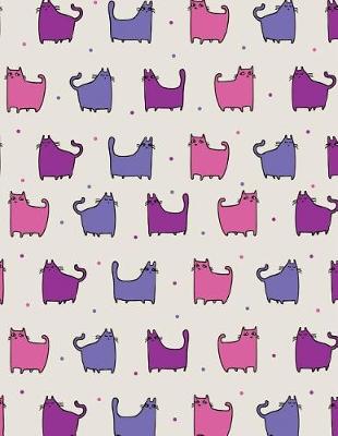 Book cover for My Big Fat Bullet Journal For Cat Lovers Funny Cat Pattern Purple Rain