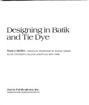 Cover of Designing in Batik and Tie Dye