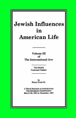 Book cover for The International Jew Volume III