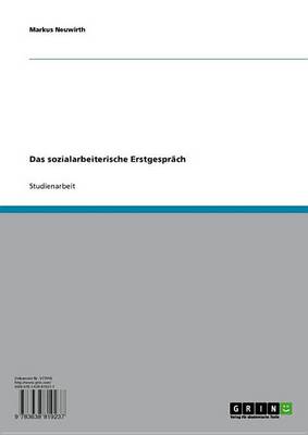 Book cover for Das Sozialarbeiterische Erstgesprach