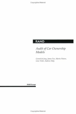 Cover of Audit of Car Ownership Models