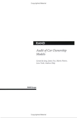 Book cover for Audit of Car Ownership Models