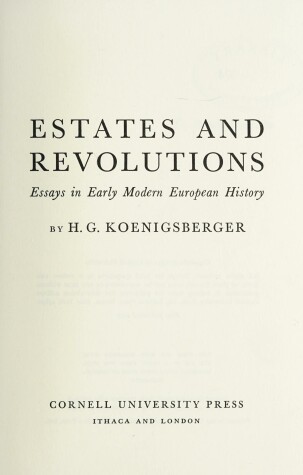 Book cover for Estates and Revolutions