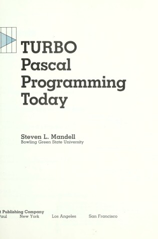 Cover of Turbo PASCAL Programming Today