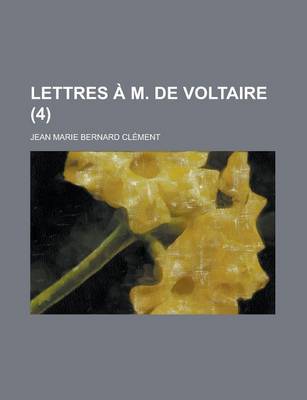 Book cover for Lettres A M. de Voltaire (4)