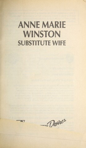 Book cover for Substitute Wife