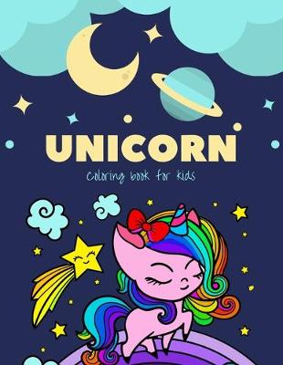 Book cover for Unicorn coloring book for kids