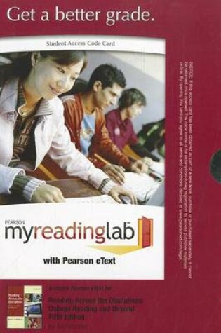 Cover of Myreadinglab with Pearson Etext -- Standalone Access Card -- For Reading Across the Disciplines