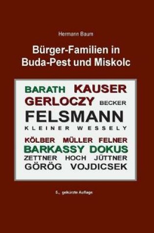 Cover of Bürger-Familien in Buda-Pest und Miskolc