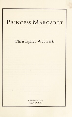 Book cover for Princess Margaret