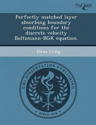 Book cover for Perfectly Matched Layer Absorbing Boundary Conditions for the Discrete Velocity Boltzmann-Bgk Equation