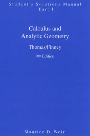 Cover of Student Solutions Manual Part 1 for Calculus