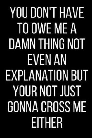 Cover of You Don't Have To Owe Me A Damn Thing Not Even An Explanation But Your Not Just Gonna Cross Me Either