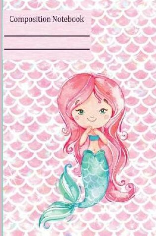 Cover of Mermaid Teal Composition Notebook - Wide Ruled