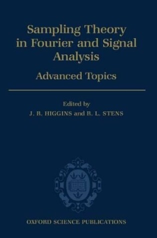 Cover of Sampling Theory in Fourier and Signal Analysis: Advanced Topics