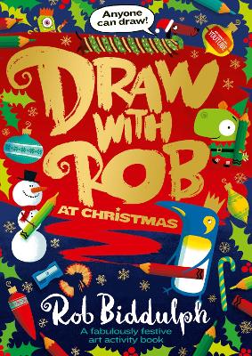 Book cover for Draw with Rob at Christmas