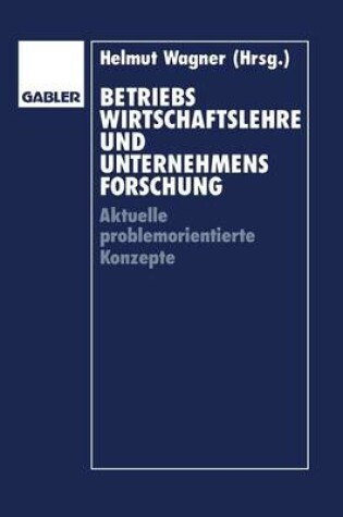 Cover of Betriebswirtschaftslehre und Unternehmensforschung