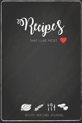 Book cover for Recipe's That I Like Most