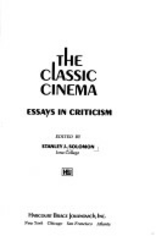 Cover of Solomon the Classic Cinema